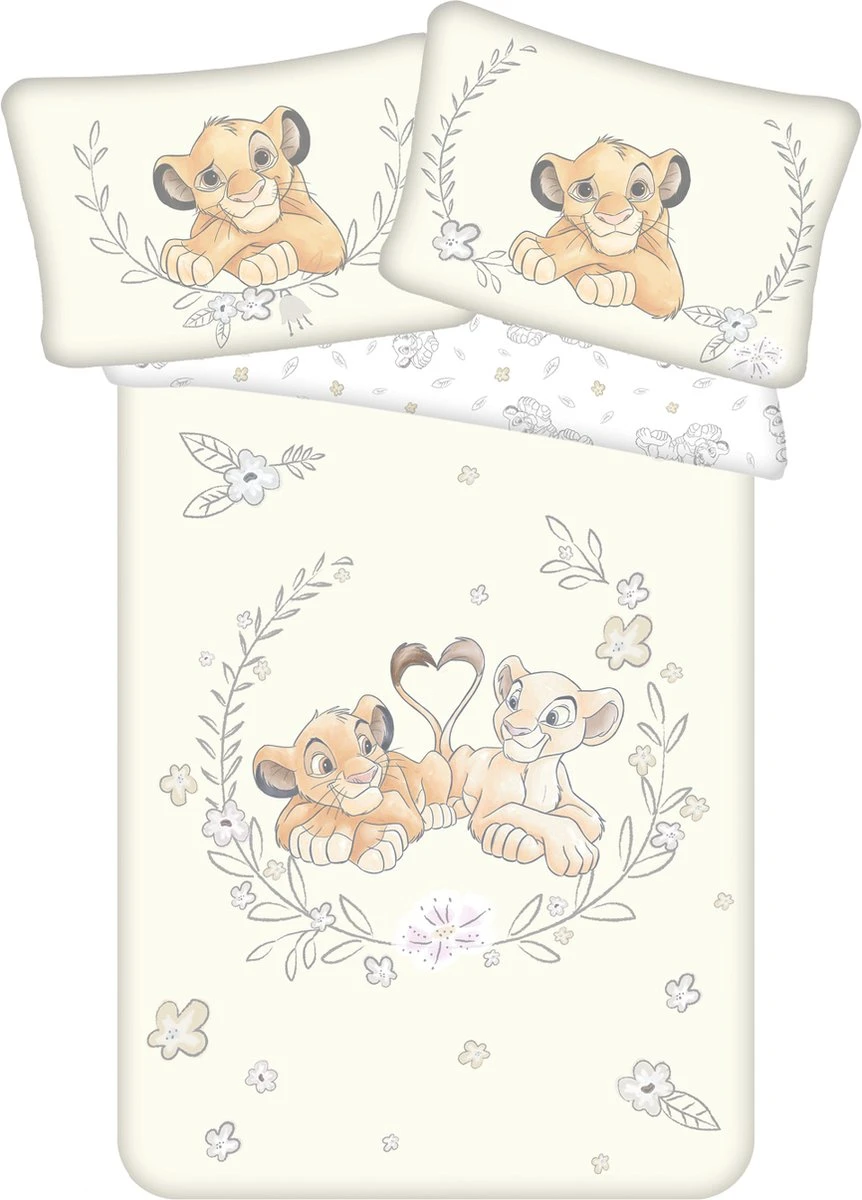 Disney The Lion King BABY Dekbedovertrek - 100 X 135 Cm - Katoen 4 Disney The Lion King BABY Dekbedovertrek - 100 X 135 Cm - Katoen - Afbeelding 2