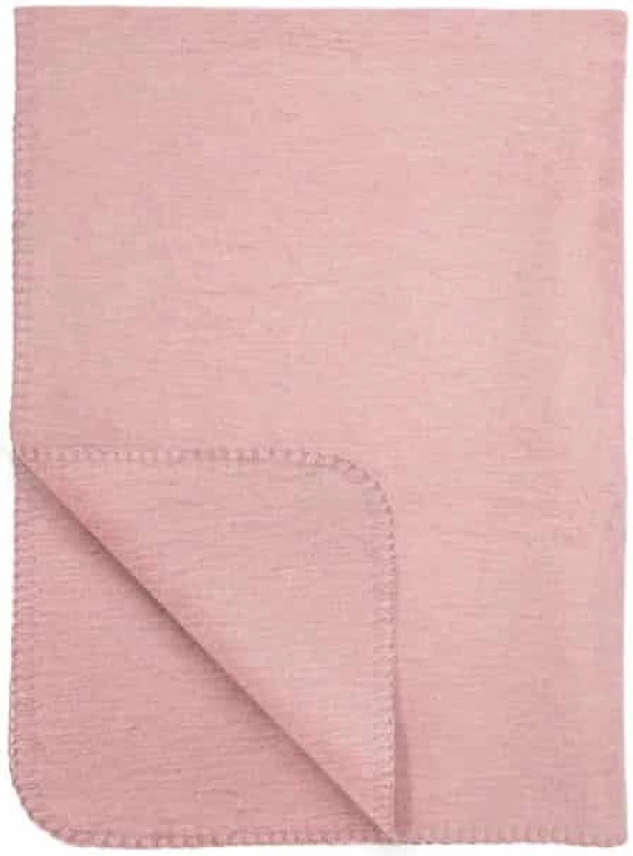 Meyco Wiegdeken Uni - 75x100 Cm - Oudroze 5 Meyco Wiegdeken Uni - 75x100 Cm - Oudroze - Afbeelding 3