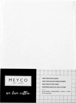 Meyco Molton Stretch Hoeslaken Wieg - Wit - 40x80/90cm -Peuterpaleis Winkel 887x1200 7
