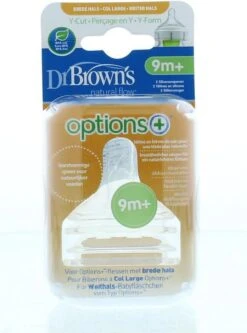 Dr. Brown's Options+ Anti-colic Y-speen - Voor Brede Halsfles - 2 Stuks -Peuterpaleis Winkel 891x1200 3