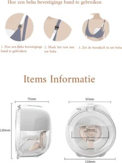 EVON Baby Elektrische Draadloze Borstkolf - Handsfree & Draagbaar – BPA-Vrij - 1 Stuk - Incl. USB Oplader - Oplaadbare Accu - PRO Versie -Peuterpaleis Winkel 898x1200 4