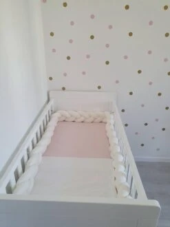 IL BAMBINI Gevlochten Baby Bed Bumper Treccia - Bedomrander - Box Omrander - Hoofdbeschermer - Boxrand - Bedbumper - Stootrand - Boxomrander - (3 Meter) Wit -Peuterpaleis Winkel 899x1200 39