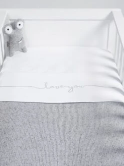 Jollein Baby Laken Wieg 75x100cm Love You - Grey -Peuterpaleis Winkel 900x1200 39