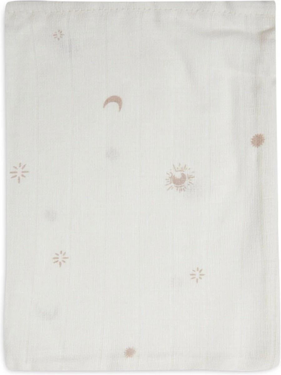 Jollein Baby Washandje Hydrofiel Stargaze - Biscuit - 3 Stuks