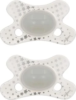 Difrax Fopspeen 0-6 Maanden Dental Speen - Glow In The Dark - 2 Stuks