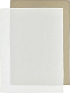 Meyco Uni Wieglaken - 2-pack - Taupe/offwhite - 75x100cm -Peuterpaleis Winkel 915x1200 5