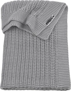 Meyco Herringbone Ledikant Deken - Grijs - 100x150cm