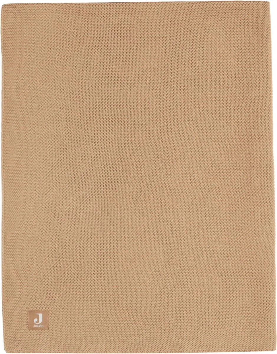 Jollein Baby Deken Wieg 75x100cm Basic Knit - Biscuit 3 Jollein Baby Deken Wieg 75x100cm Basic Knit - Biscuit