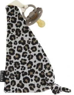 Louka Speendoekje Driehoek Panter - Bruin - Beige - Jongen Meisje - Hydrofiel Katoen - Speenknuffel - Excl. Frigg Speen