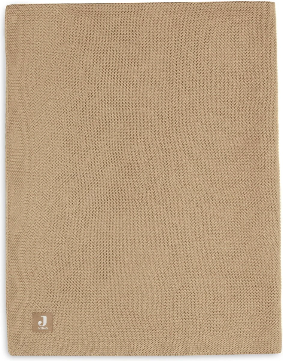 Jollein Baby Deken Wieg 75x100cm Basic Knit - Biscuit 4 Jollein Baby Deken Wieg 75x100cm Basic Knit - Biscuit - Afbeelding 2