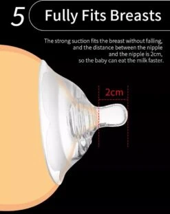 Pure Moms Tepelhoedjes Beschermen Je Tepels En Helpen Het Aanleggen Vergemakkelijken Als Dit Niet Goed Lukt Of Pijnlijk Is - 2 Cm Speen - 2 Stuks - 0-12 Maanden, 1-2 Jaar - BPA Vrij - Beschermend Bakje -Peuterpaleis Winkel 953x1200 4