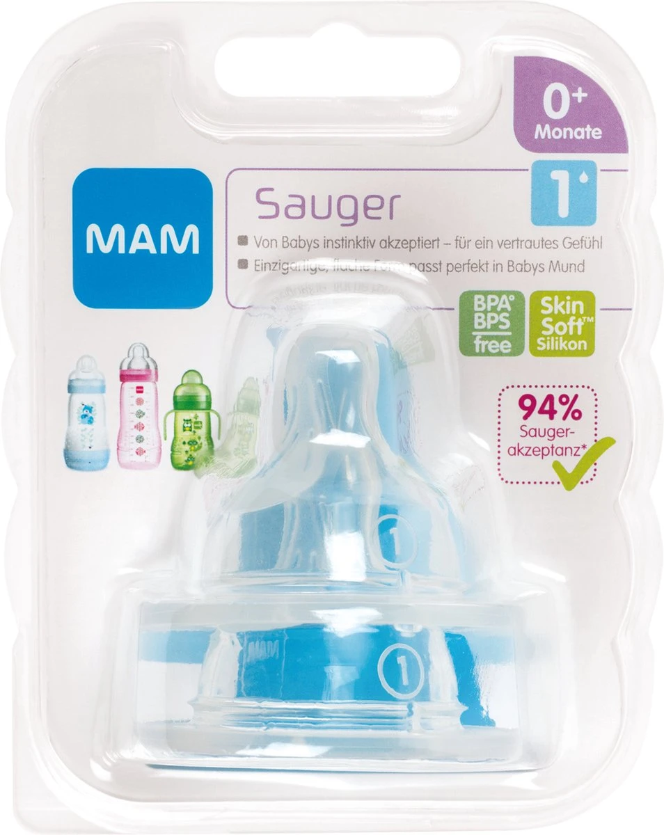 MAM - Flesspenen Maat 1 - 0+ Maanden ( 2 Stuks) 4 MAM - Flesspenen Maat 1 - 0+ Maanden ( 2 Stuks) - Afbeelding 2