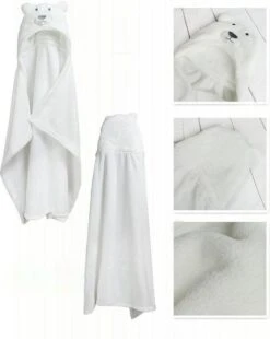 Merkloos Witte Beer Baby Badcape Met Capuchon - Wikkeldeken - Fleece Deken - Kraamcadeau 11 Merkloos Witte Beer Baby Badcape Met Capuchon - Wikkeldeken - Fleece Deken - Kraamcadeau -Peuterpaleis Winkel 955x1200 1