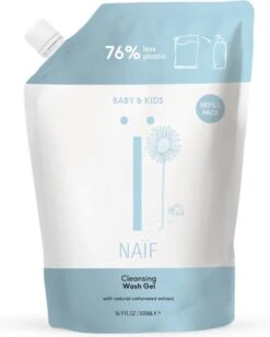 Naïf Reinigende Wasgel - Navulverpakking - Baby En Kids - 500ml - Met Natuurlijke Ingrediënten -Peuterpaleis Winkel 958x1200 1