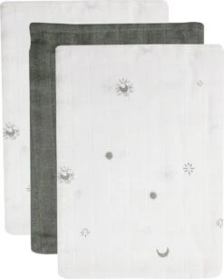 Jollein Baby Washandje Hydrofiel Stargaze - Leaf Green - 3 Stuks -Peuterpaleis Winkel 964x1200