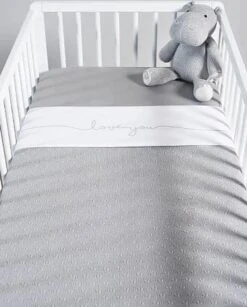 Jollein Baby Laken Wieg 75x100cm Love You - Grey -Peuterpaleis Winkel 967x1200 11
