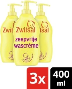Zwitsal Baby Zeepvrije Wascrème - 3 X 400 Ml - Voordeelverpakking -Peuterpaleis Winkel 971x1200 2