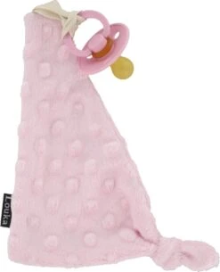 Louka Speendoekje Driehoek Minky Licht Roze - Meisje - Minky - Speenknuffel - Excl. Bibs Speen