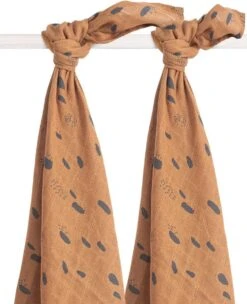 Jollein Hydrofiel Multidoek Spot 115x115cm - Caramel - 2 Stuks -Peuterpaleis Winkel 975x1200 5