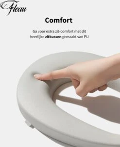 Fleau Luxe WC Verkleiner Met Trapje - Toiletverkleiner - Wit - Brilverkleiner Met Handvaten En Opstapje - Toilettrainer + GRATIS Fleau WC Borstel -Peuterpaleis Winkel 976x1200