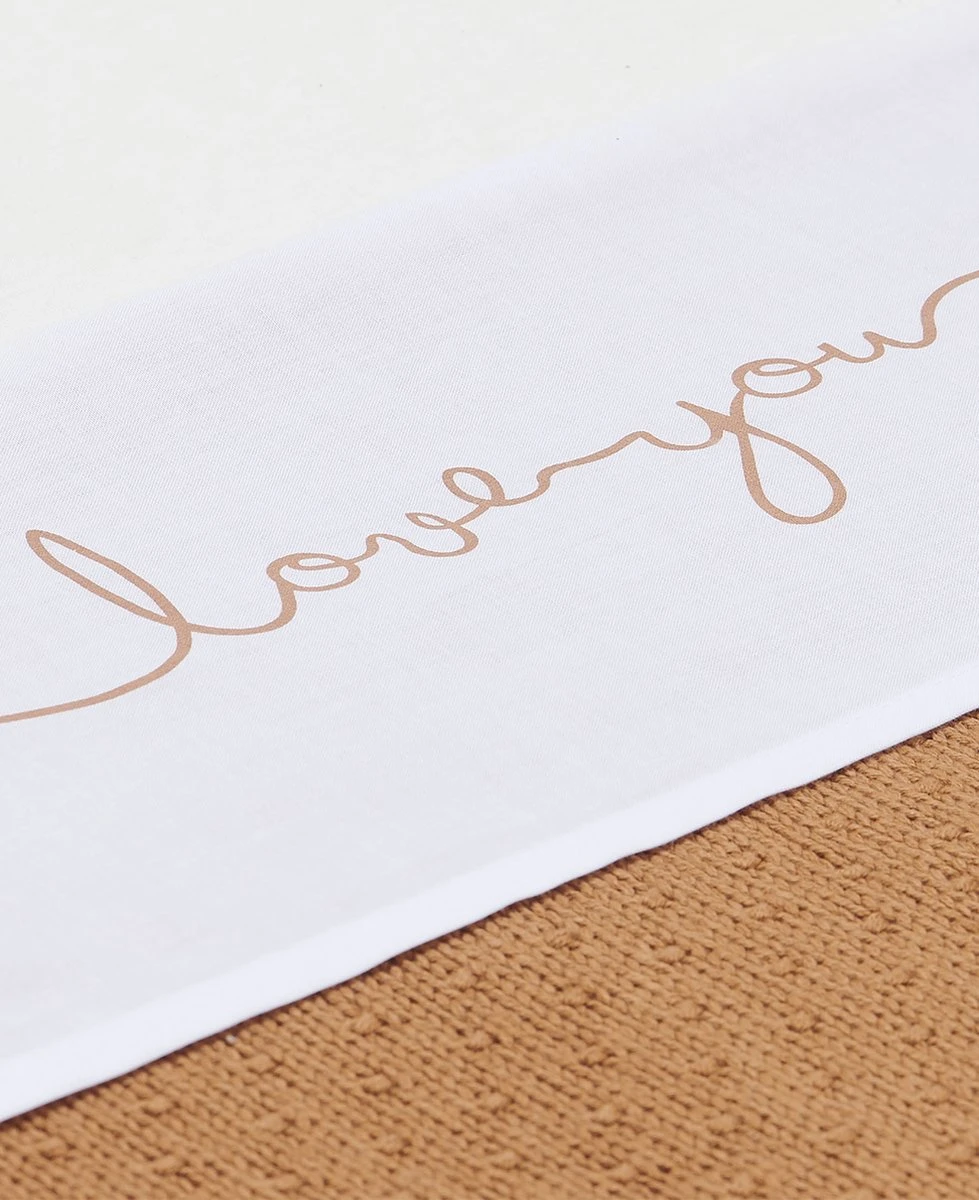 Jollein Baby Laken Ledikant 120x150cm Love You - Caramel 8 Jollein Baby Laken Ledikant 120x150cm Love You - Caramel - Afbeelding 6