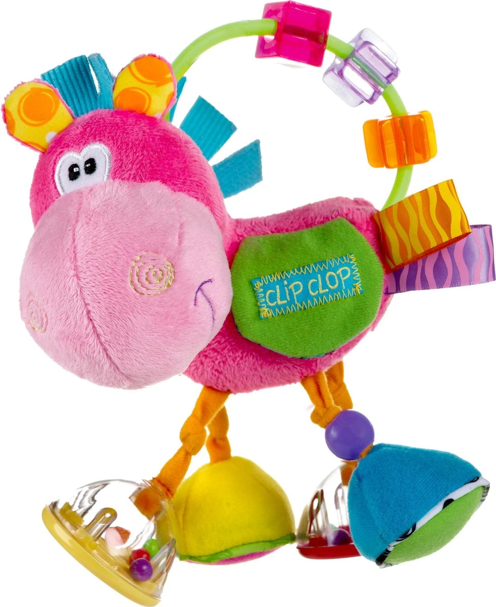 Playgro Clip Clop Rammelaar - Roze - Activiteitenspeeltje - Kraamkado 3 Playgro Clip Clop Rammelaar - Roze - Activiteitenspeeltje - Kraamkado