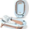 Babybadje 3 In 1 Opvouwbaar - Inclusief Badkussen - Thermometer Ingebouwd - Model 2023 - Roze -Peuterpaleis Winkel 986x1200 1