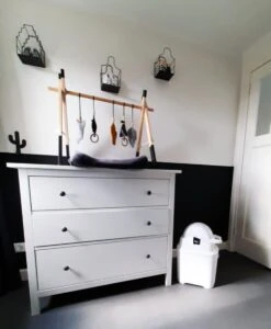 DiaperChamp One - Luieremmer - Verzorging - Luieremmers - White Black -Peuterpaleis Winkel 987x1200