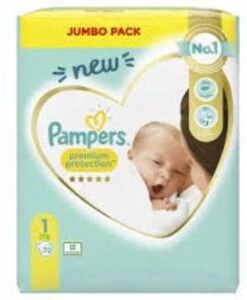 Pampers® Pampers Premium Protection - Maat 1 (New Born) 2-5 Kg - 72 Stuks - Luiers -Peuterpaleis Winkel 988x1200 1