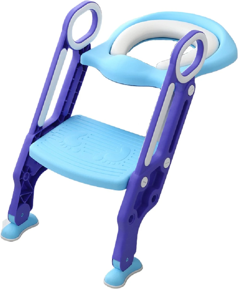 Toiletbril Met Trapje Voor Kinderen | Kinder Toiletzitje Toiletstoel Met Trap | Opvouwbare WC-bril Verkleiner Toiletverkleiner | LB-A20 Blauwpaars 3 Toiletbril Met Trapje Voor Kinderen | Kinder Toiletzitje Toiletstoel Met Trap | Opvouwbare WC-bril Verkleiner Toiletverkleiner | LB-A20 Blauwpaars