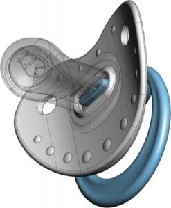 Bibi Happiness Glow In The Dark Dental Fopspeen 16 Maanden Plus Blauw -Peuterpaleis Winkel 992x1200 3